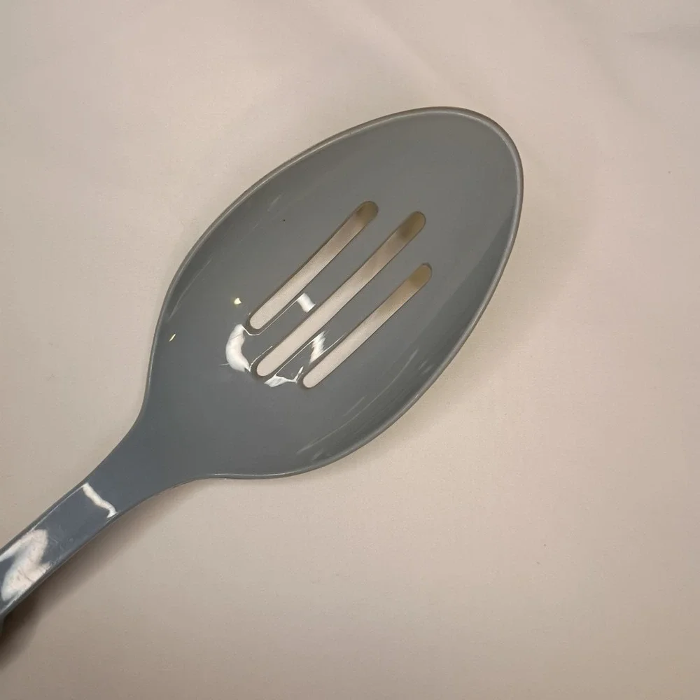 Vintage Ekco Slotted Serving Spoon Blue Nylon USA‎ 11